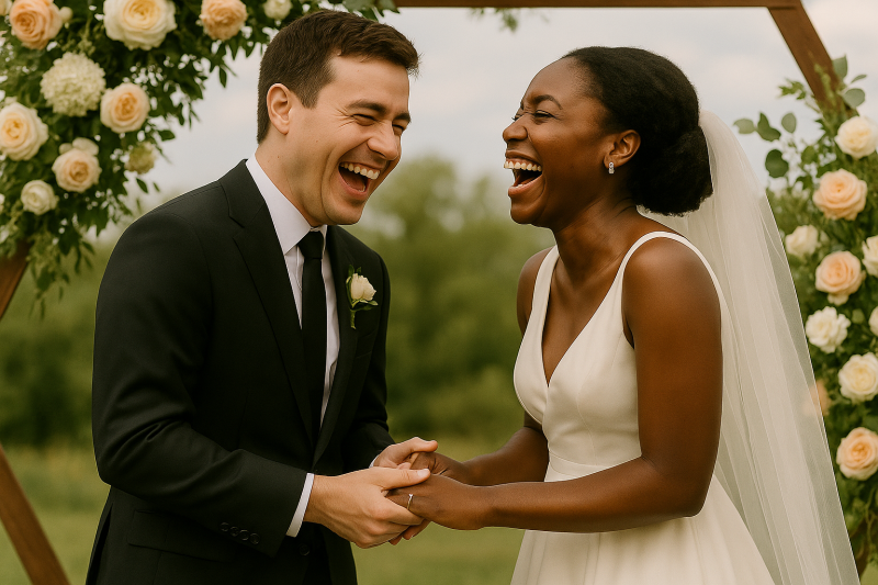 Engager un officiant de cérémonie laïque drôle pour un mariage avec animation humoriste près de Paris 75